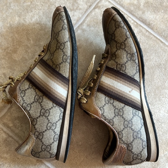 Gucci vintage metallic sneakers size 36.5 monogram - Picture 2 of 9